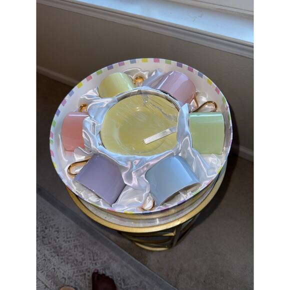 Classic Coffee & Tea – Pastel Espresso Cup & Saucer Set (12 pcs) - Picture 1 of 4